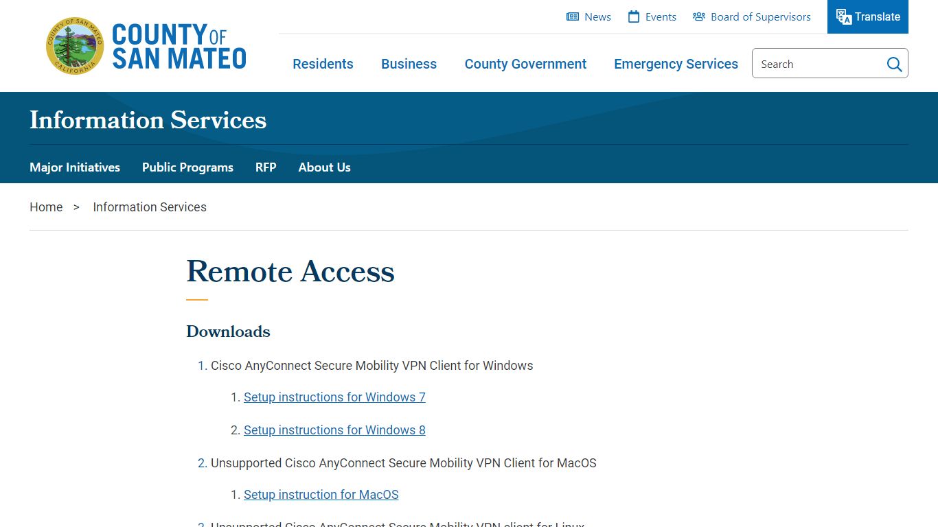 Remote Access | County of San Mateo, CA